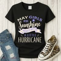 May Girls Are Sunshine Mixed With Hurricane Women's T-Shirt thumb 3