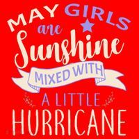 May Girls Are Sunshine Mixed With Hurricane Santa Hat thumb 1
