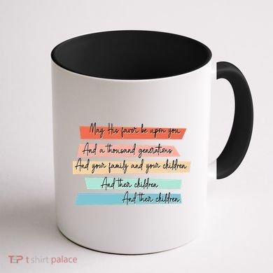 May His Favor Be Upon You Quote Coffee Mug back