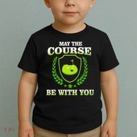May The Course Be With You Golfing Toddler T-Shirt thumb 2