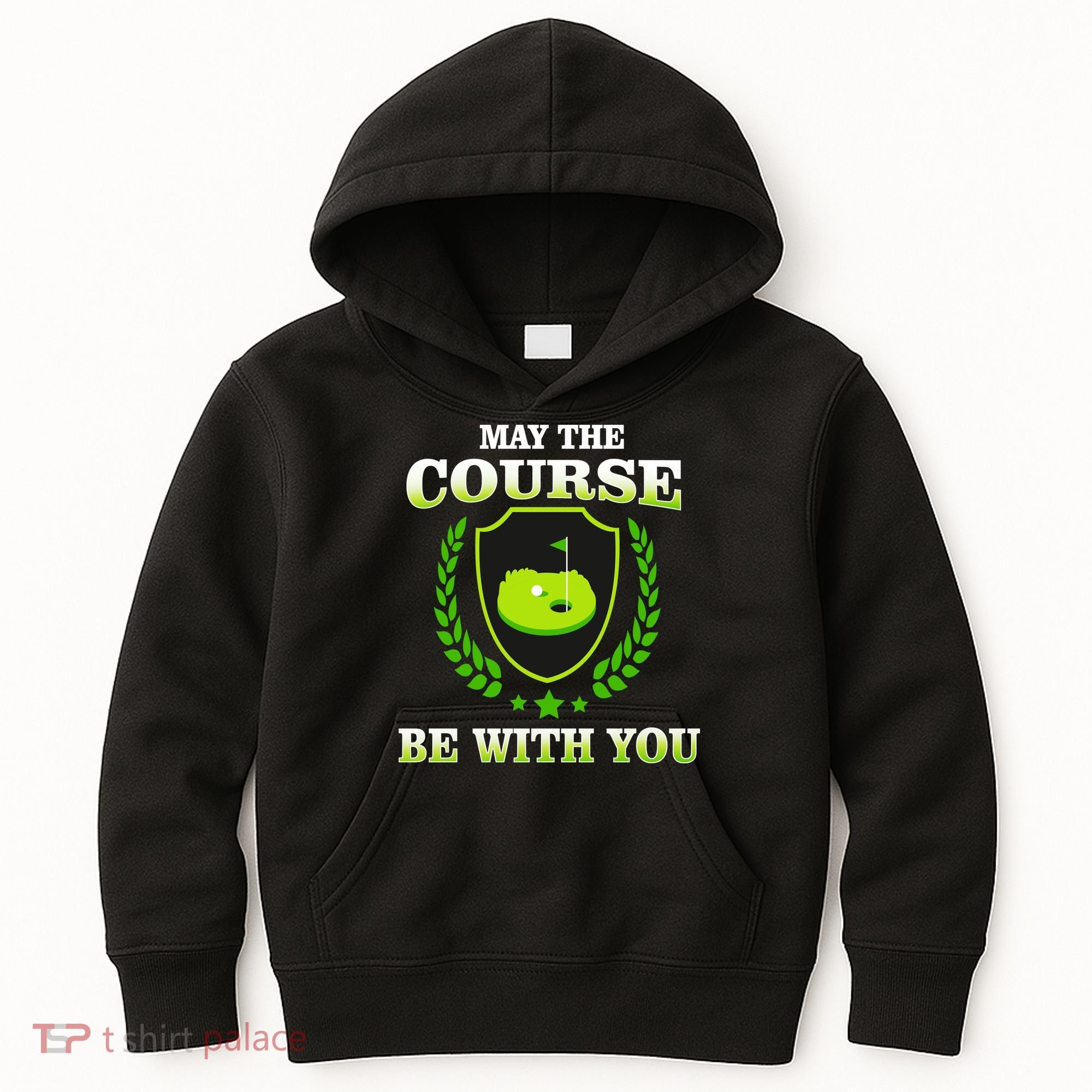 May The Course Be With You Golfing Kids Hoodie