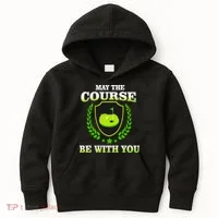 May The Course Be With You Golfing Kids Hoodie thumb 0