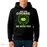 May The Course Be With You Golfing Kids Hoodie thumb 4