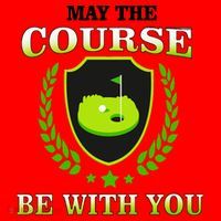 May The Course Be With You Golfing Santa Hat thumb 1