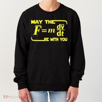 May The (F=mdv/dt) Be With You Physics Women's Sweatshirt