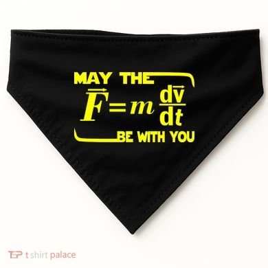 May The (F=mdv/dt) Be With You Physics USA-Made Doggie Bandana