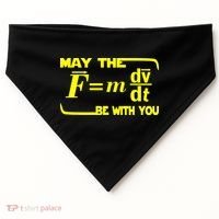 May The (F=mdv/dt) Be With You Physics USA-Made Doggie Bandana thumb 0