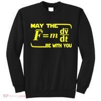 May The (F=mdv/dt) Be With You Physics Sweatshirt thumb 0