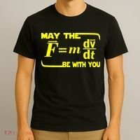 May The (F=mdv/dt) Be With You Physics T-Shirt thumb 3