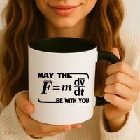 May The (F=mdv/dt) Be With You Physics Coffee Mug thumb 3