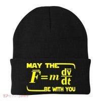 May The (F=mdv/dt) Be With You Physics Beanie thumb 0