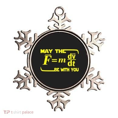 May The (F=mdv/dt) Be With You Physics Ornament