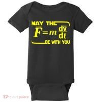 May The (F=mdv/dt) Be With You Physics Baby Bodysuit thumb 0