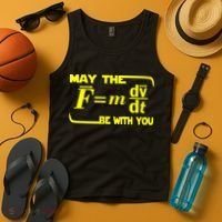 May The (F=mdv/dt) Be With You Physics Tank Top thumb 4