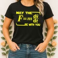 May The (F=mdv/dt) Be With You Physics Women's T-Shirt thumb 2