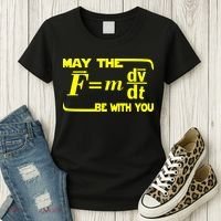 May The (F=mdv/dt) Be With You Physics Women's T-Shirt thumb 3