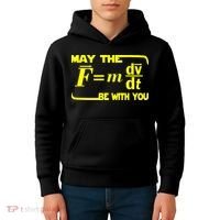 May The (F=mdv/dt) Be With You Physics Kids Hoodie thumb 4