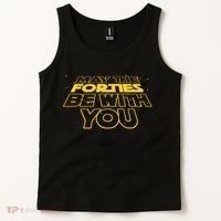 May The Forties Be With You Funny 40th Birthday Tank Top thumb 2