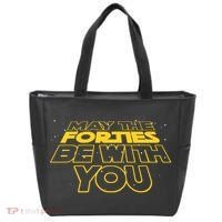 May The Forties Be With You Funny 40th Birthday Tote Bag thumb 0