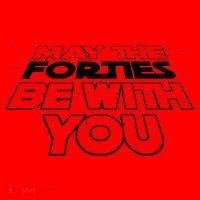 May The Forties Be With You Funny 40th Birthday Santa Hat thumb 1