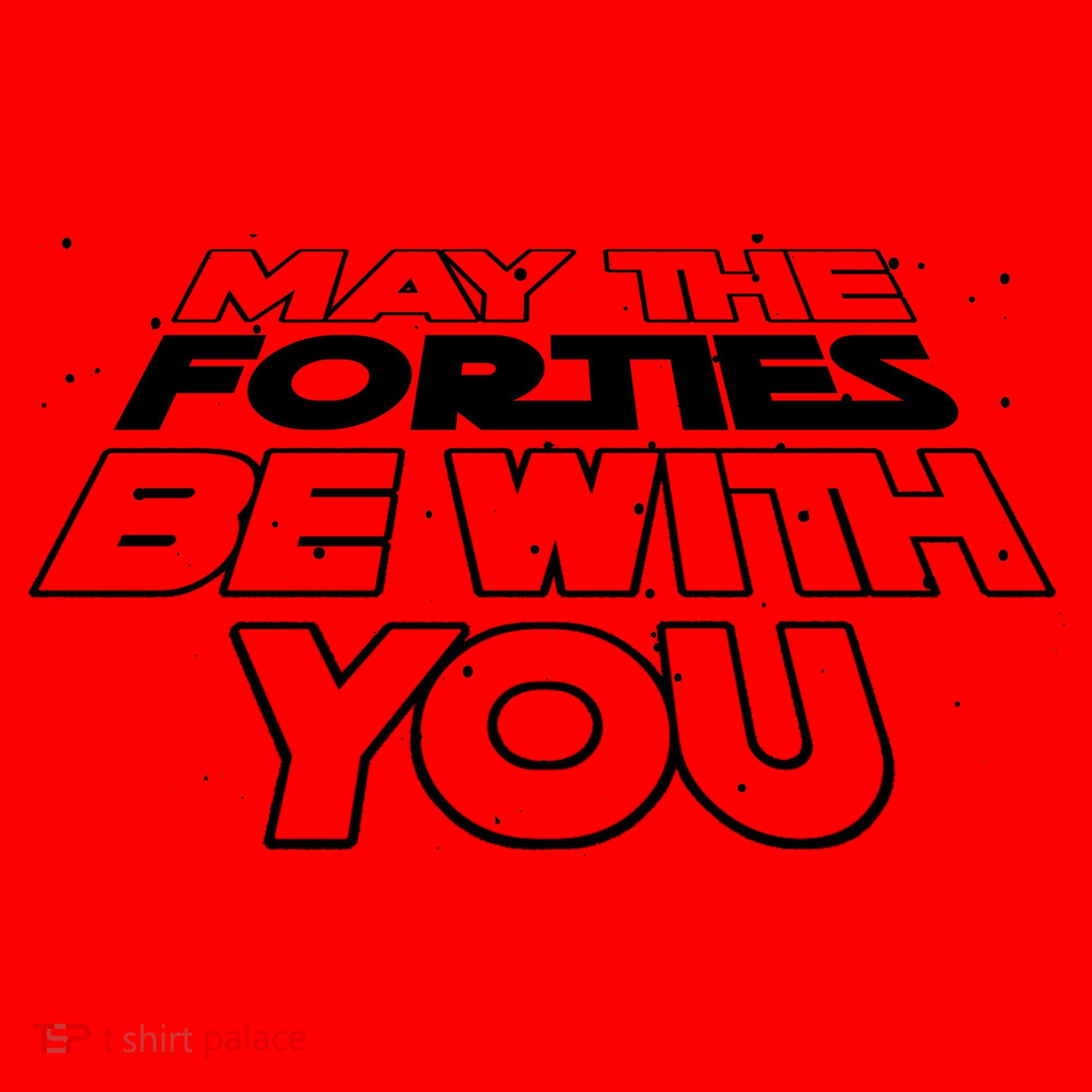 May The Forties Be With You Funny 40th Birthday Santa Hat