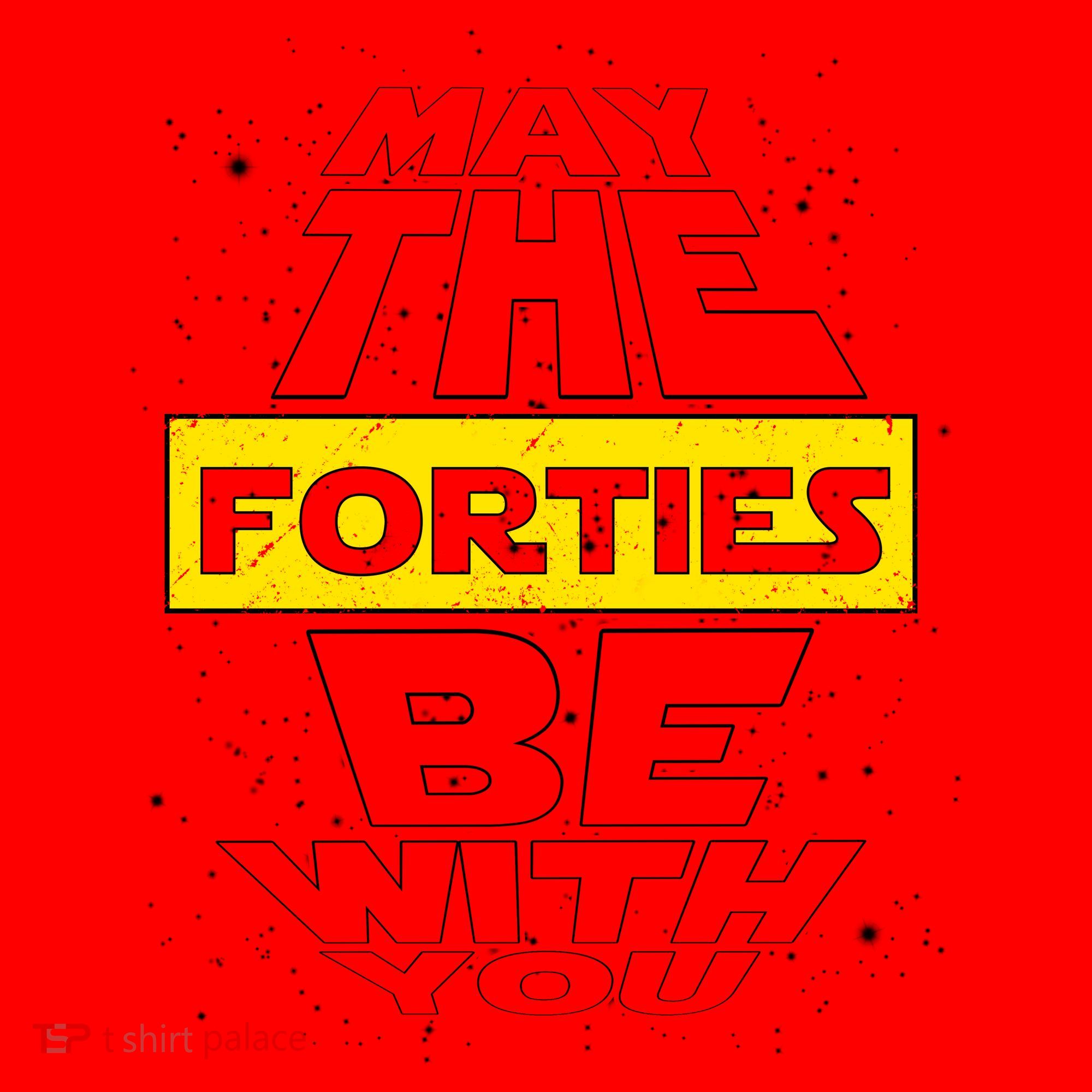May The Forties Be With You Funny Birthday Santa Hat