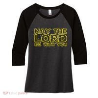 May The Lord Be With You Women's Tri-Blend 3/4-Sleeve Raglan Shirt thumb 0