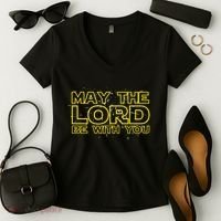 May The Lord Be With You Women's V-Neck T-Shirt thumb 2