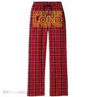 May The Lord Be With You Women's Flannel Plaid Pajama Pants thumb 0