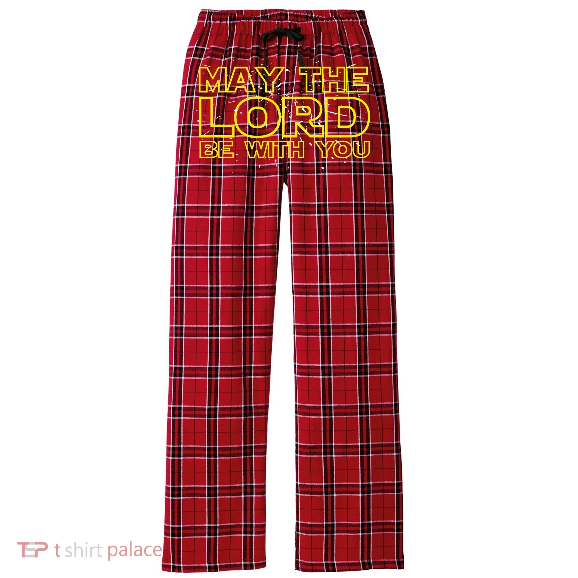 May The Lord Be With You Women's Flannel Plaid Pajama Pants