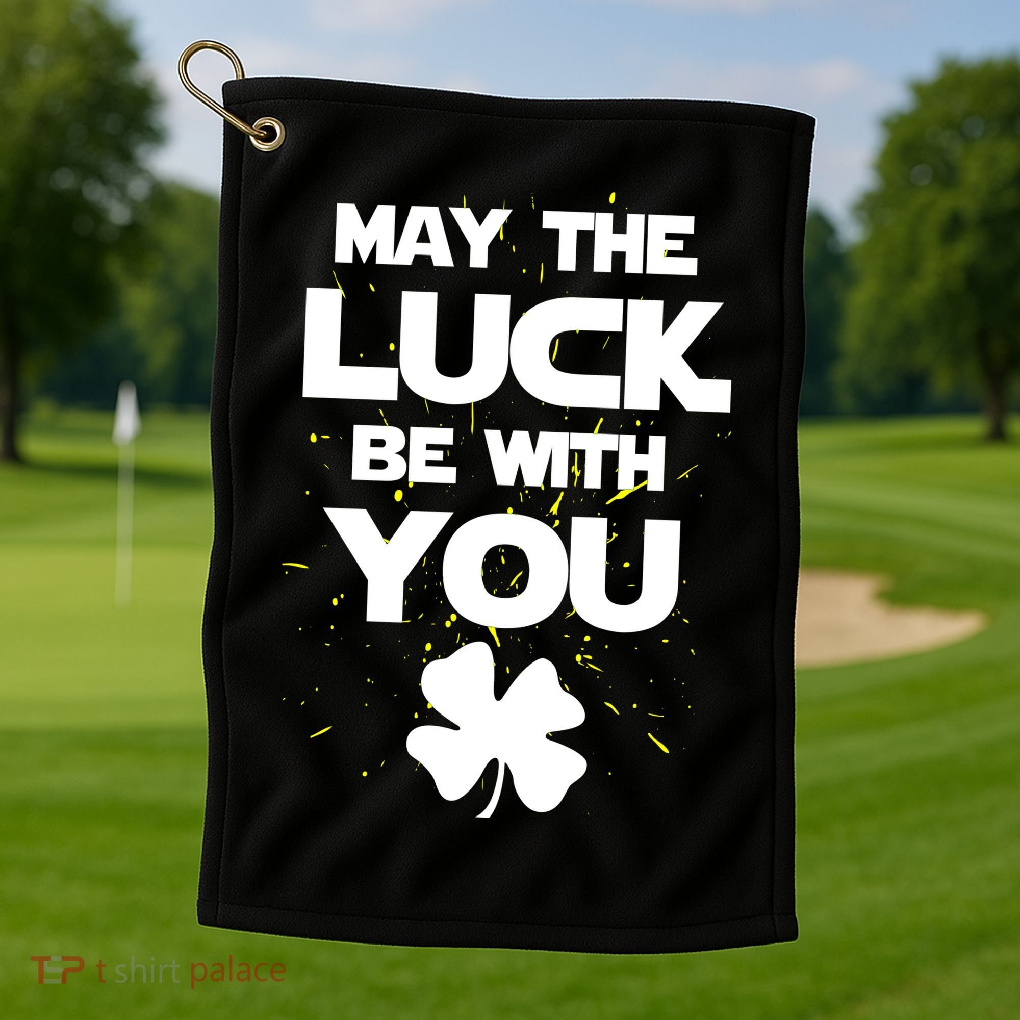 May The Luck Be With You Irish Parody Golf Towel