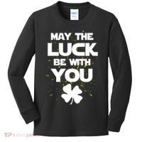 May The Luck Be With You Irish Parody Kids Long Sleeve Shirt thumb 0