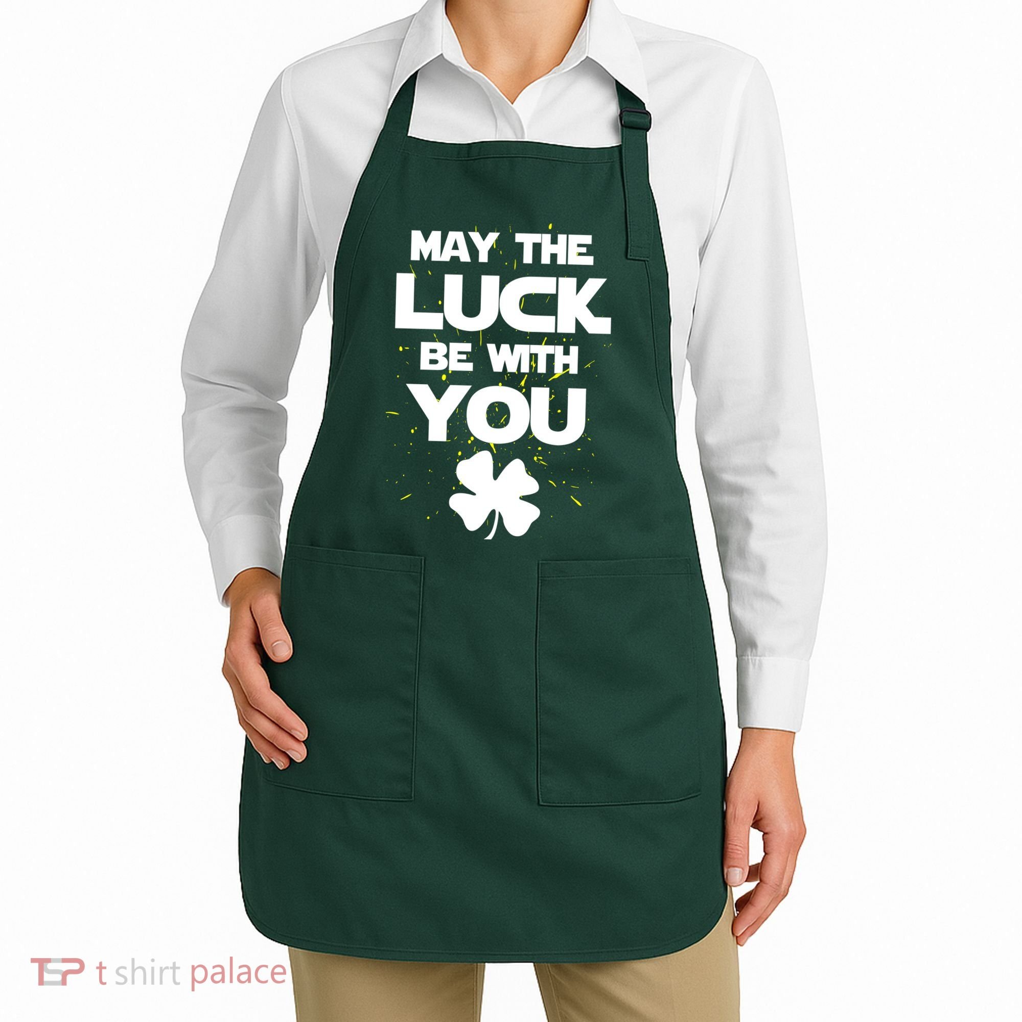 May The Luck Be With You Irish Parody Apron