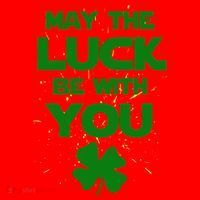 May The Luck Be With You Irish Parody Santa Hat thumb 1