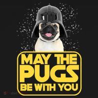 May The Pugs Be With You Doggie Tank thumb 4