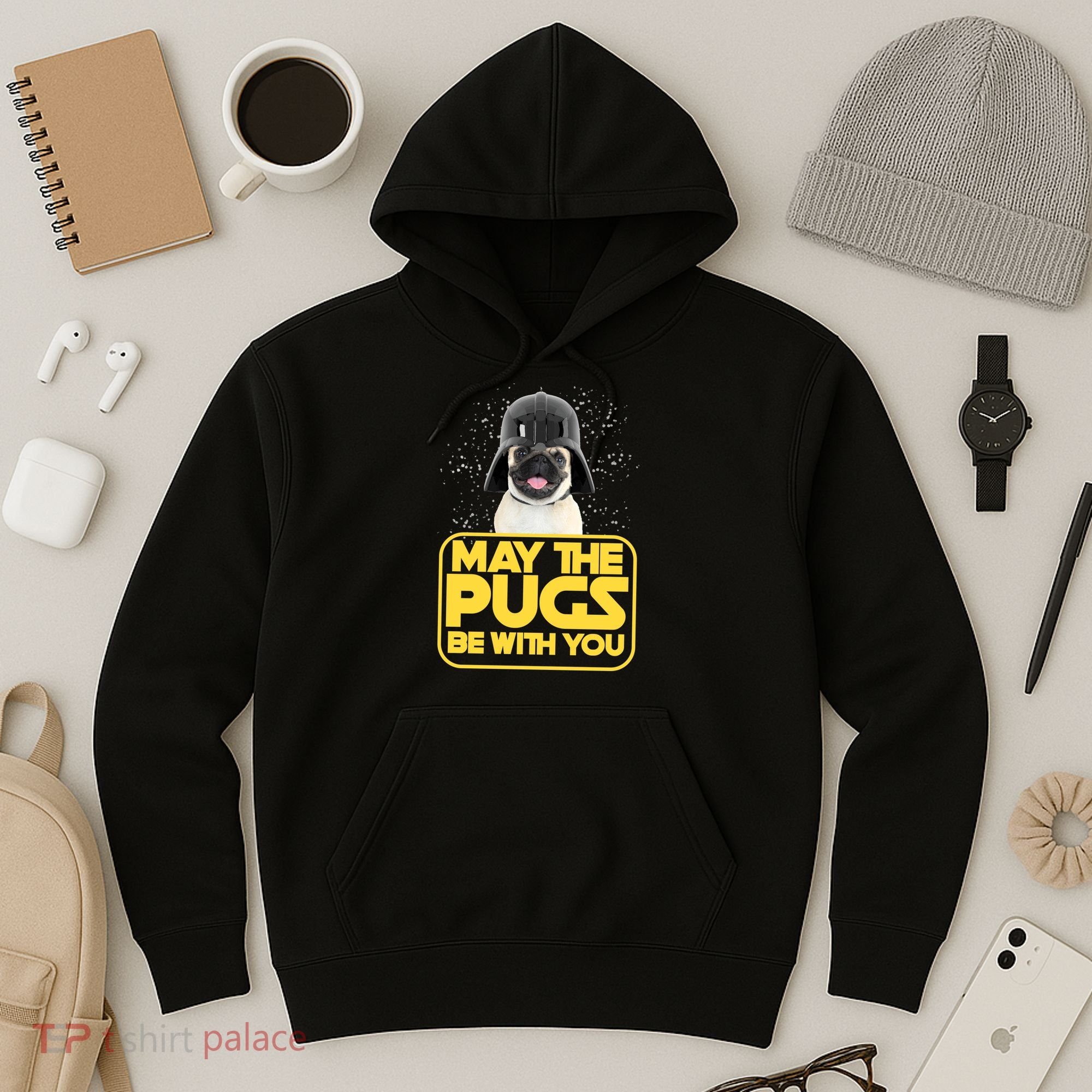 May The Pugs Be With You Hoodie