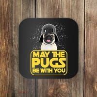 May The Pugs Be With You Coaster thumb 0