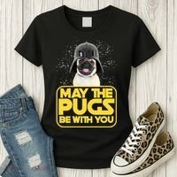 May The Pugs Be With You Women's T-Shirt thumb 3