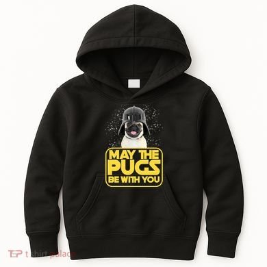 May The Pugs Be With You Kids Hoodie