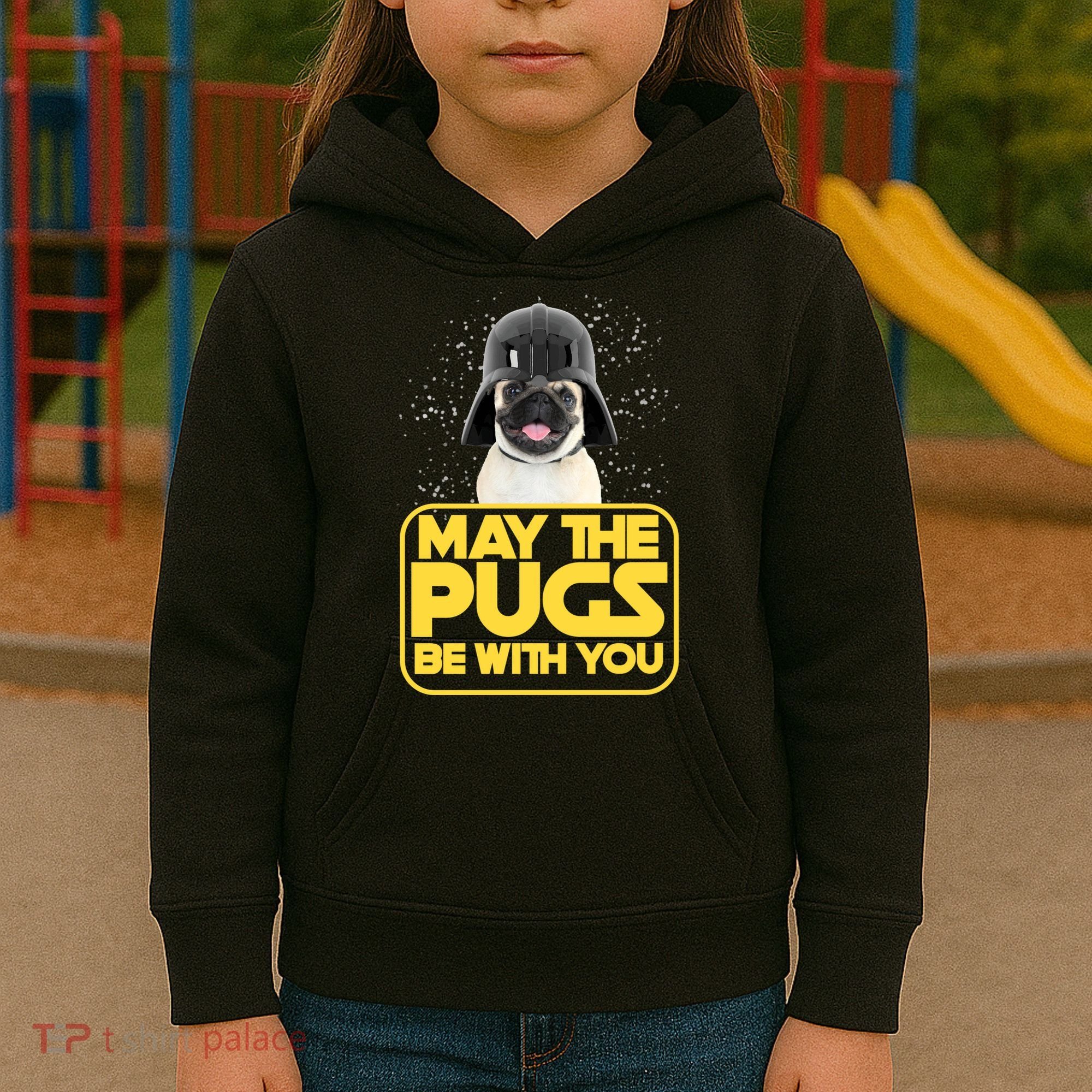May The Pugs Be With You Kids Hoodie
