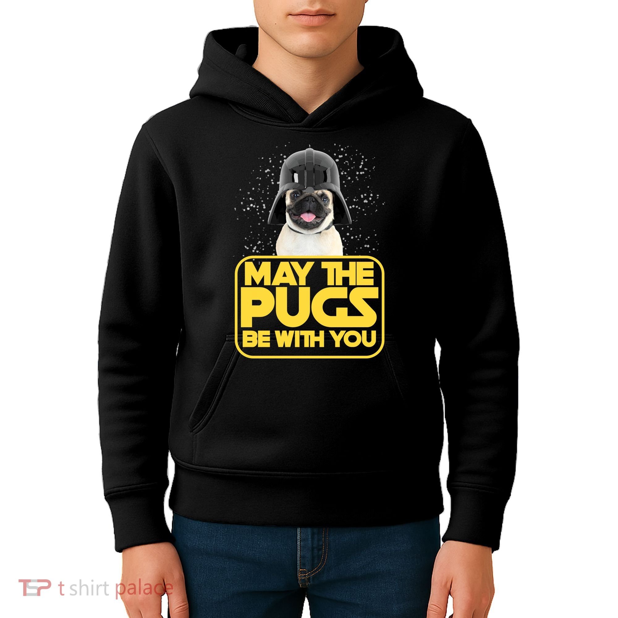 May The Pugs Be With You Kids Hoodie