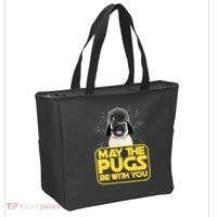 May The Pugs Be With You Tote Bag thumb 2