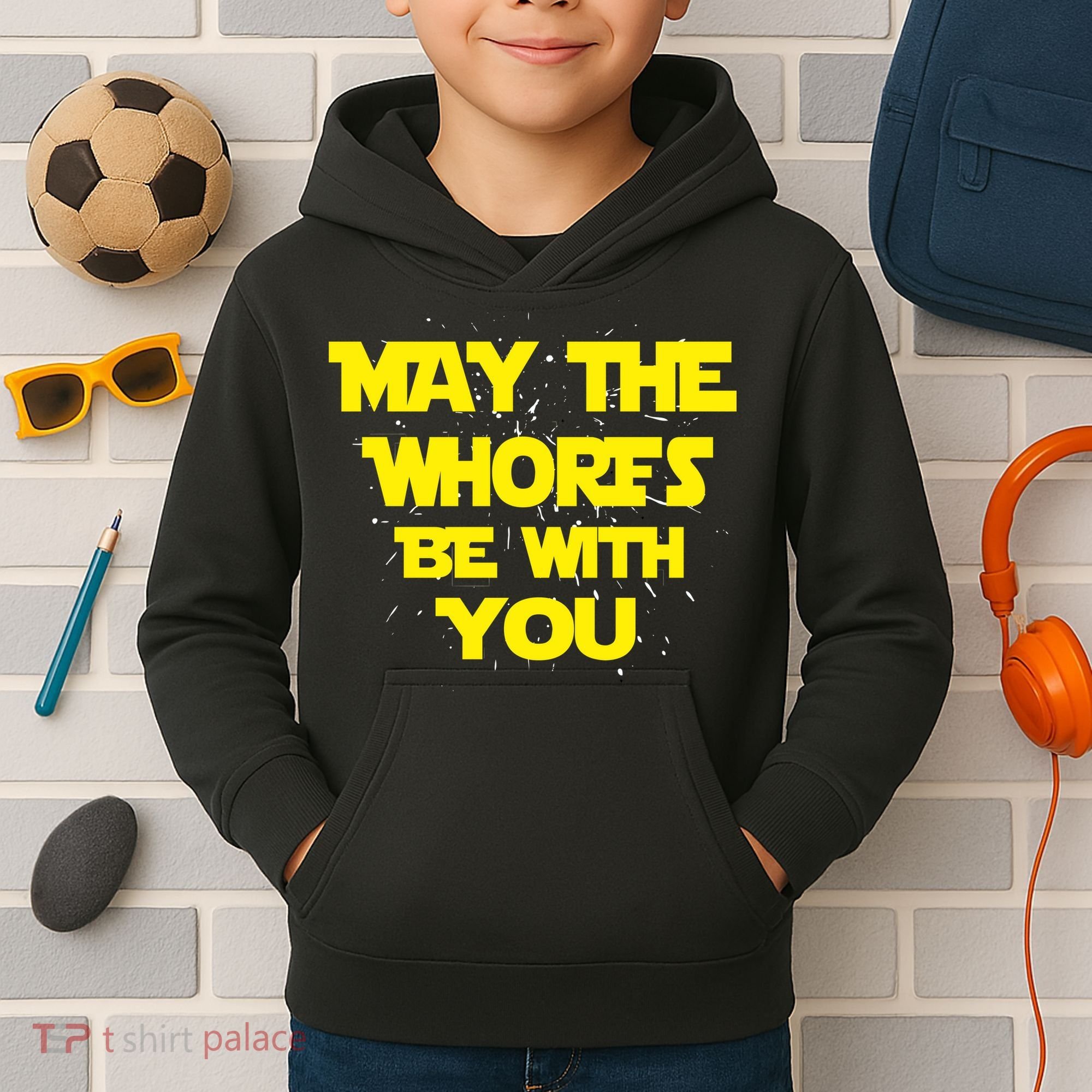 May The Whores Be With You Kids Hoodie