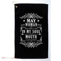 May Woman Funny Birthday Golf Towel thumb 0