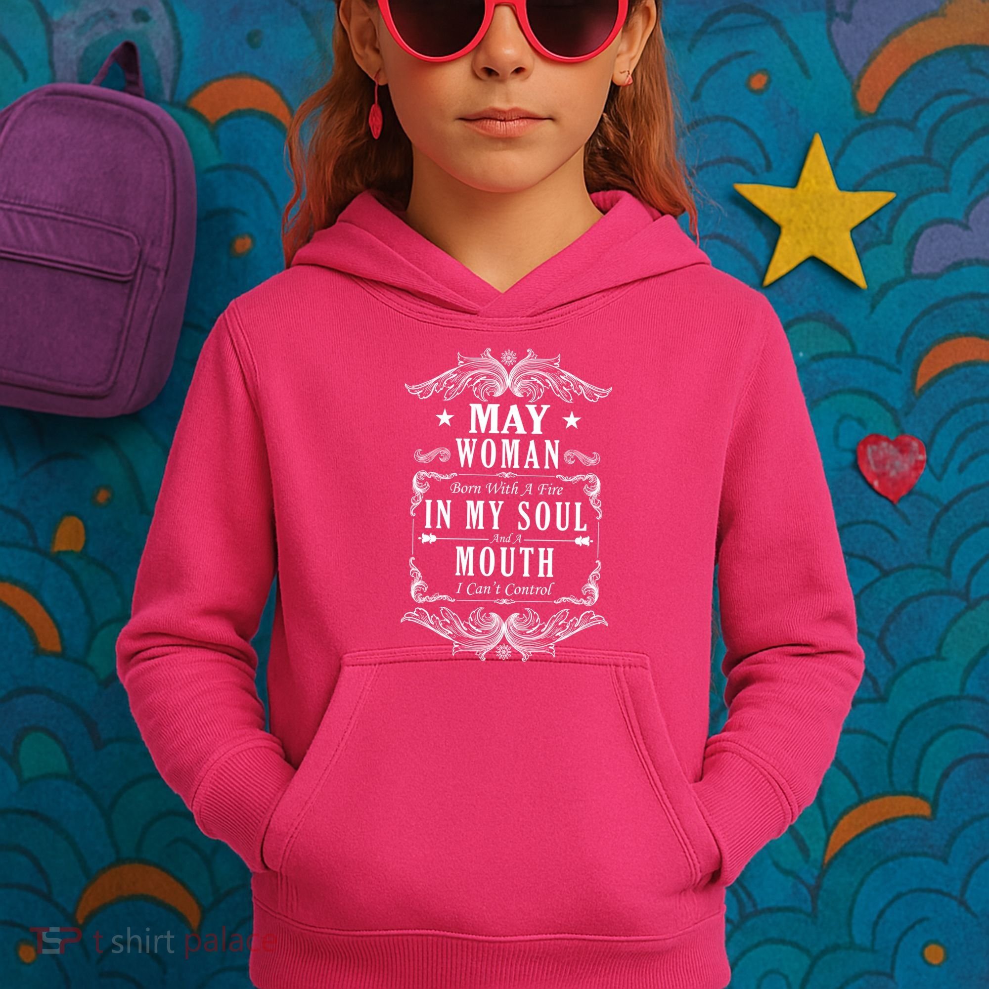 May Woman Funny Birthday Kids Hoodie