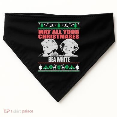 May All Your Christmases Bea White USA-Made Doggie Bandana