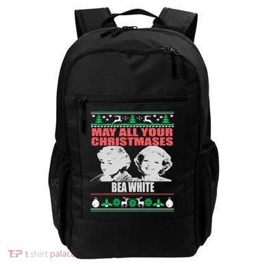 May All Your Christmases Bea White Backpack