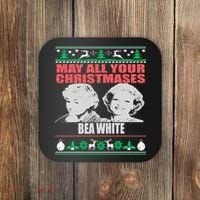 May All Your Christmases Bea White Coaster thumb 0