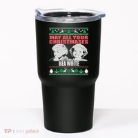 May All Your Christmases Bea White Tumbler thumb 0