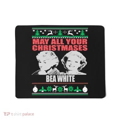 May All Your Christmases Bea White Mousepad